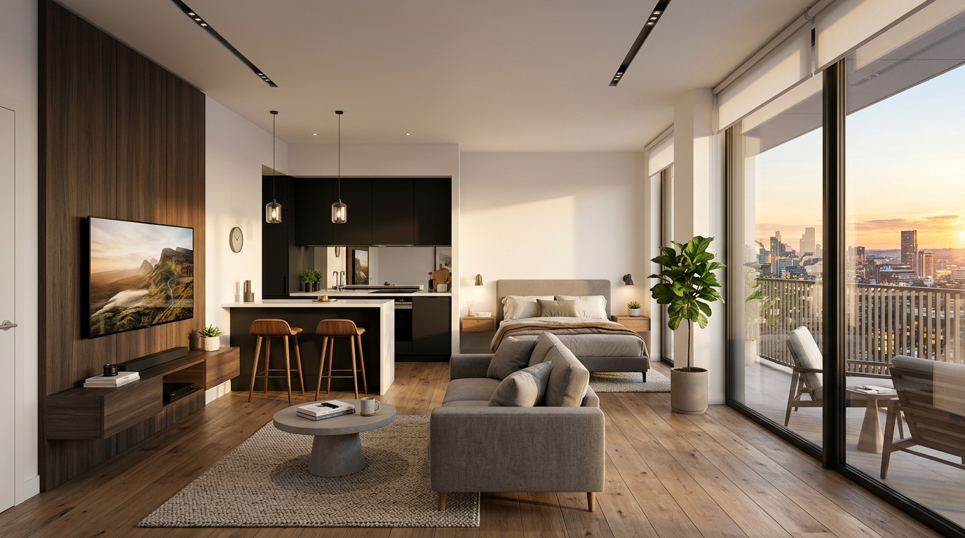 1 BHK + 1T Layout Plan